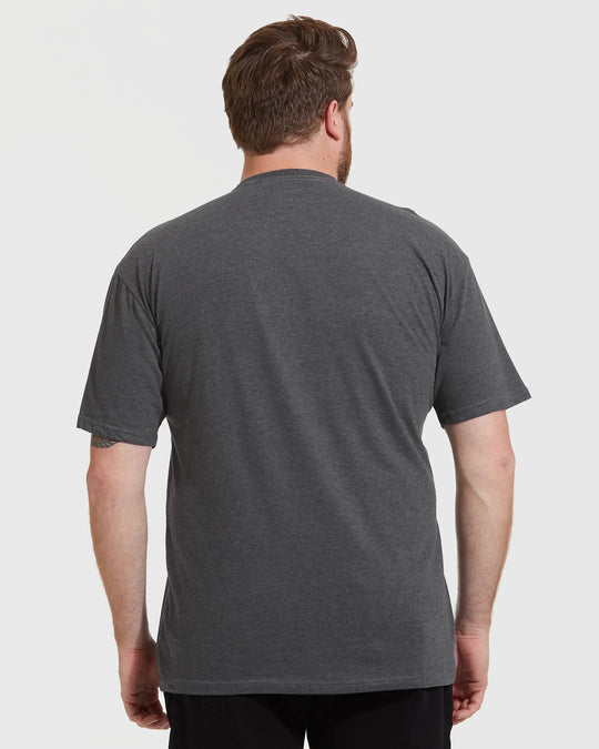 True Classic Premium Fitted Crew Neck T-Shirt - Heather Charcoal Grey