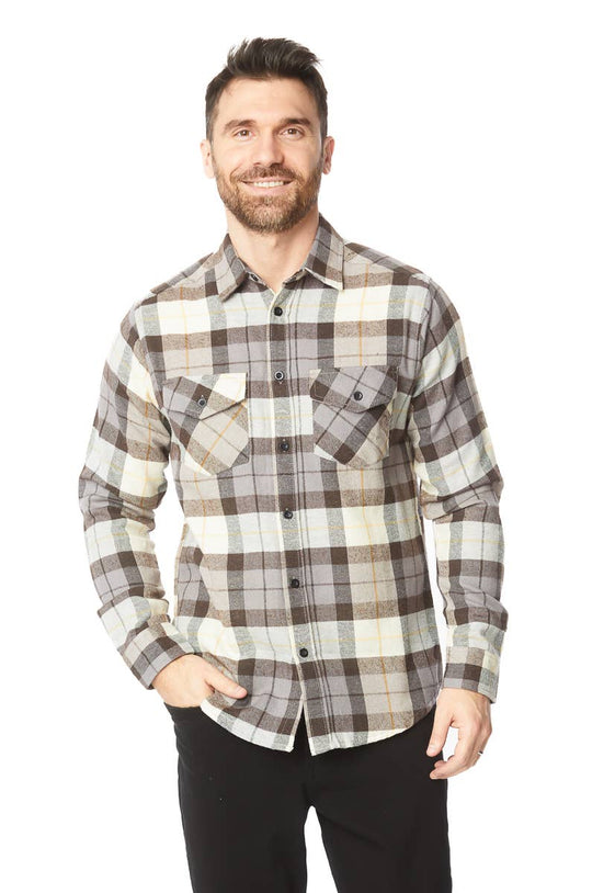 Buffalo Plaid Flannel Long Sleeve Shirt