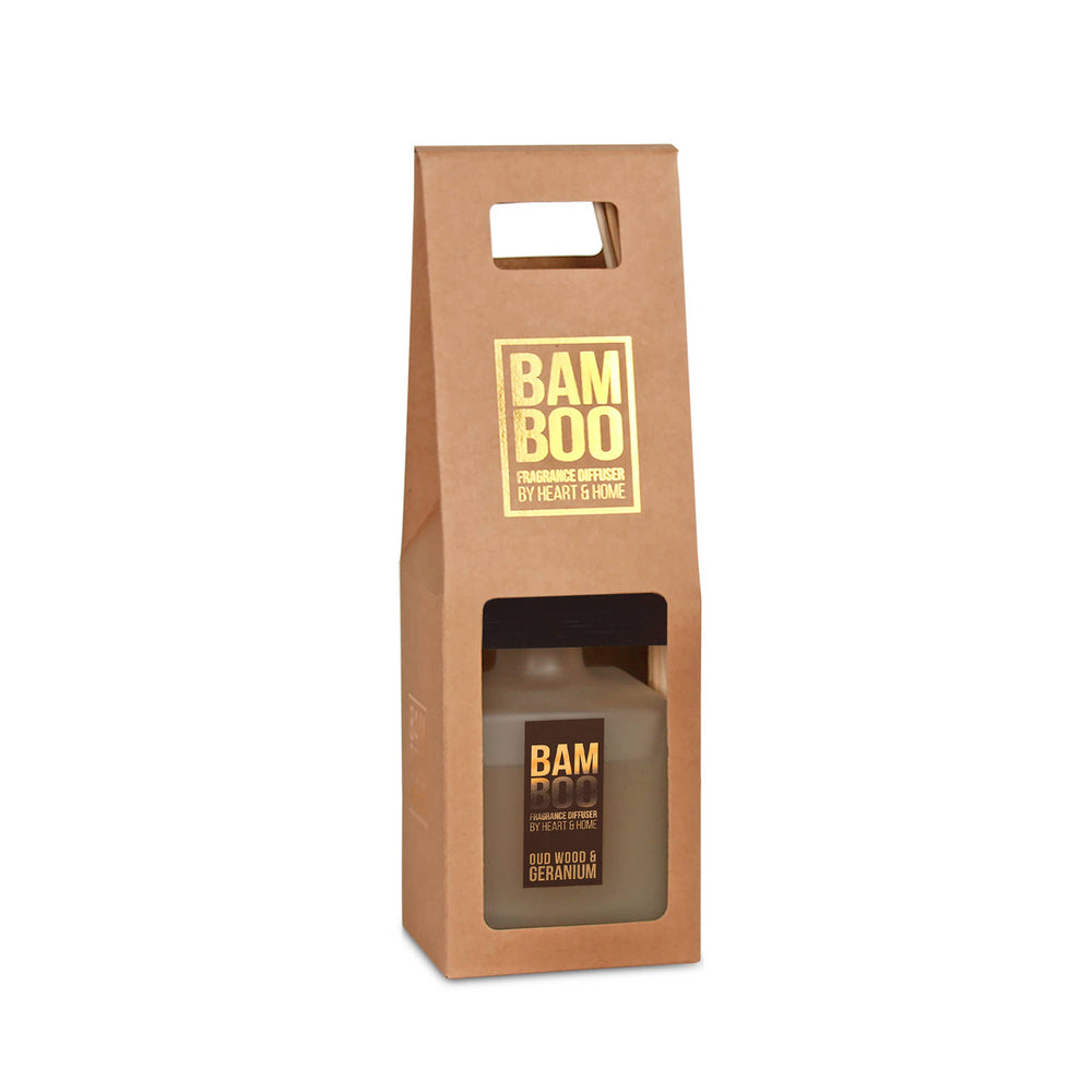 BAMBOO Oud Wood & Geranium - Reed Diffuser - 2.8 oz