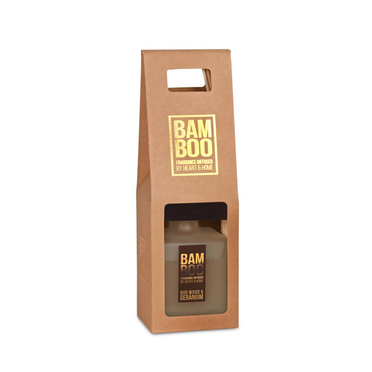BAMBOO Oud Wood & Geranium - Reed Diffuser - 2.8 oz