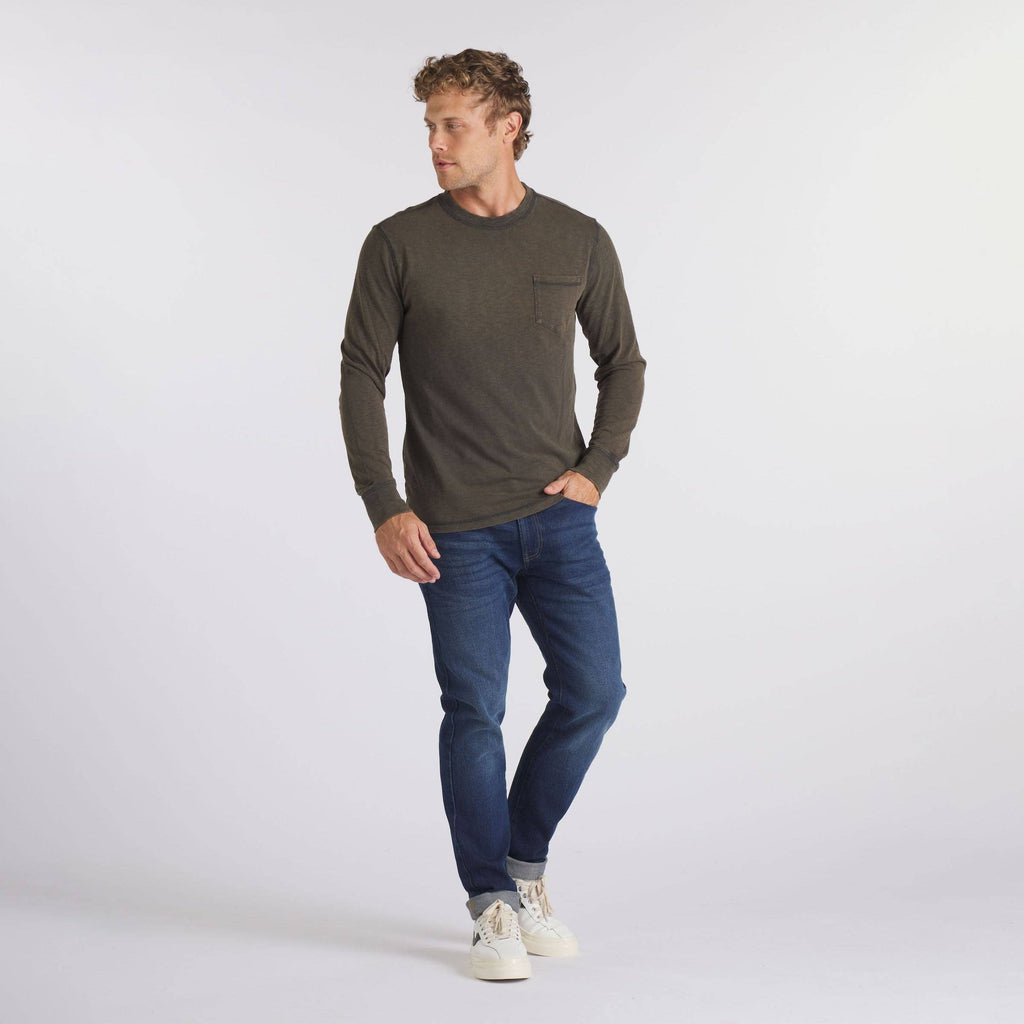 Hewitt Garment Dyed Pocket Tee - Washed Black, view 3