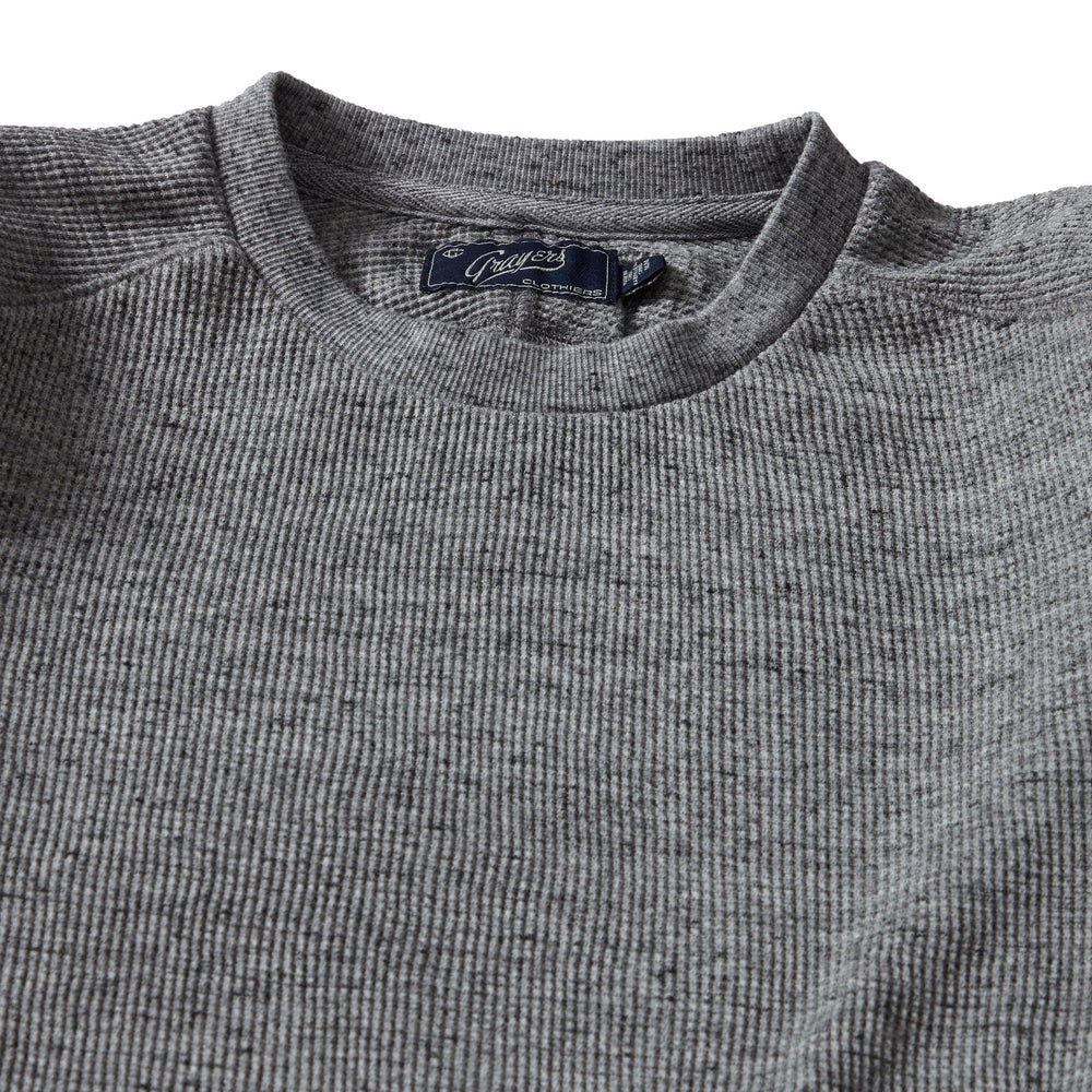 New Spencer Waffle Crew - Gray Marl