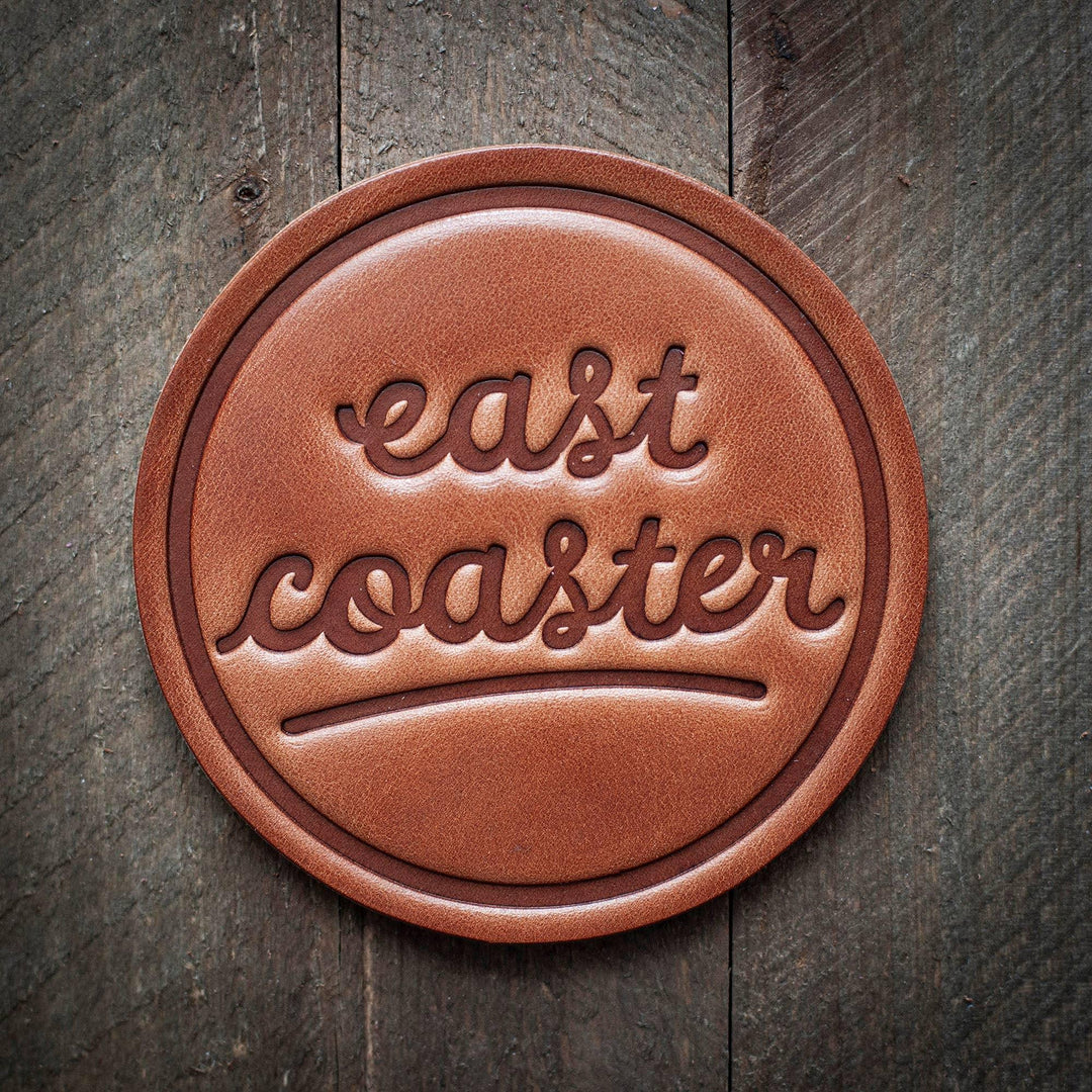 East Coaster Leather Coaster - Rust & Refined