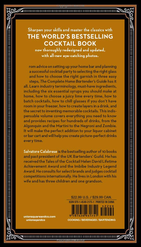 Complete Home Bartender's Guide Cocktail Book