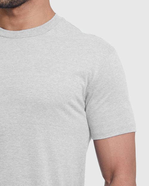 True Classic Premium Fitted Crew Neck T-Shirt - Light Heather Gray, view 4
