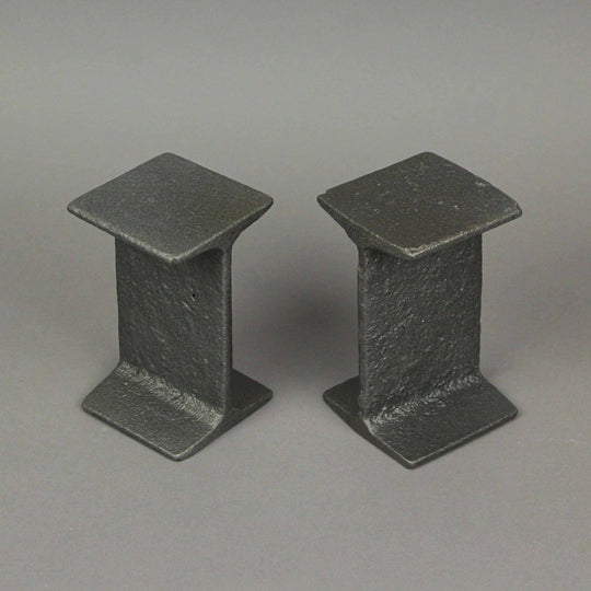 Set of 2 Cast Iron I Beam Bookends Bookshelf Décor, view 4