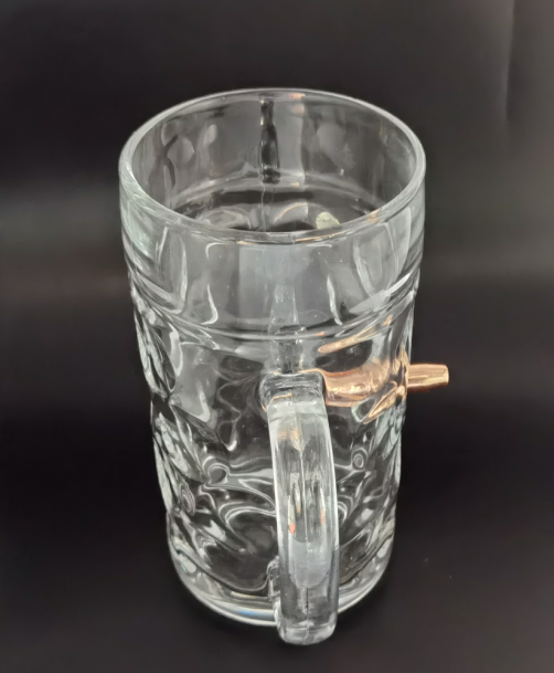 Last Man Standing - 1L Stein Glass w/ Bullet, view 3