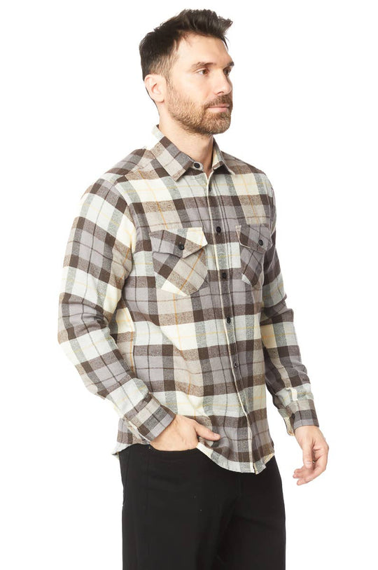 Buffalo Plaid Flannel Long Sleeve Shirt