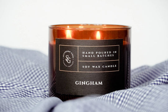 Southern Gent Candles - Gingham Soy/Coconut Wax Candle