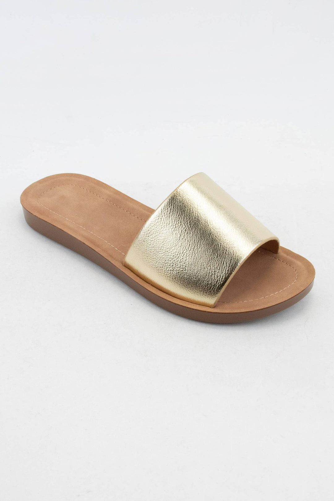 Efron Comfortable Flexible Sole Slide Sandal - Rust & Refined