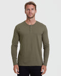 True Classic - Long Sleeve Henley | Military Green
