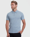 Short Sleeve Shirt | Polo | Heather Indigo
