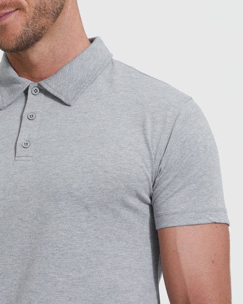 Short Sleeve Shirt | Polo | Heather Gray, view 12