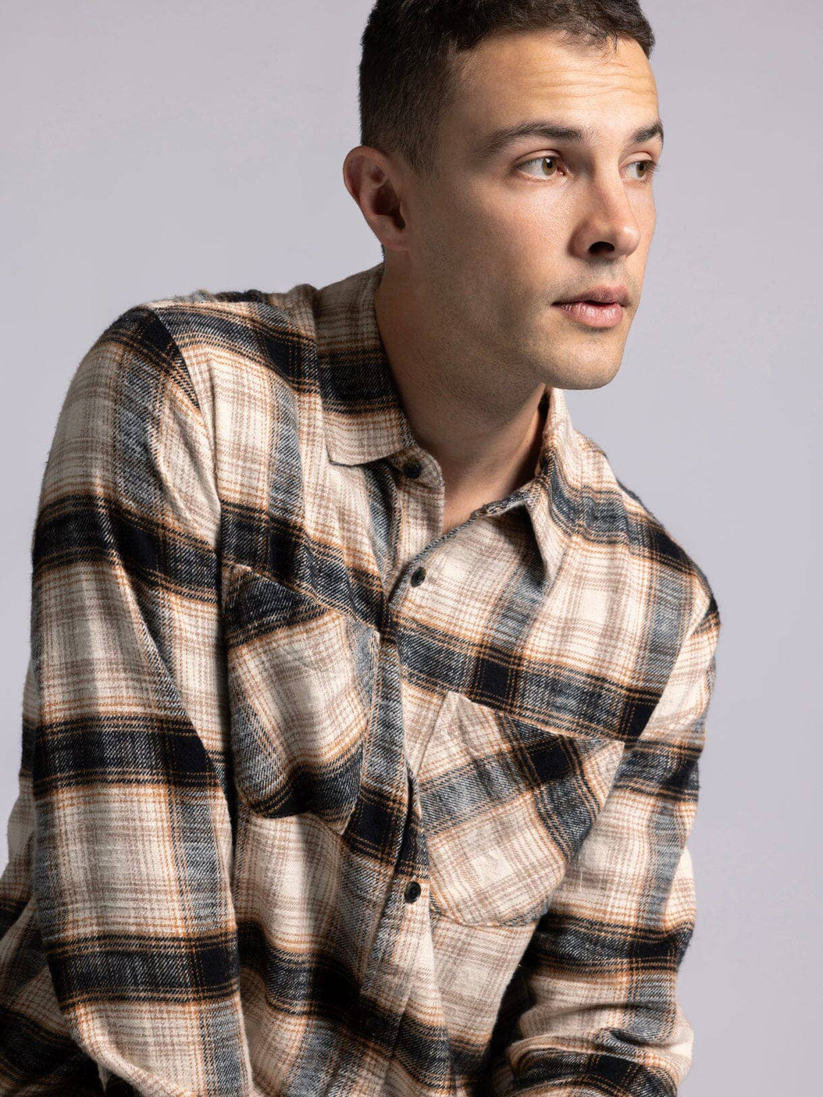 Elk Slub Flannel - Long Sleeve Button Up
