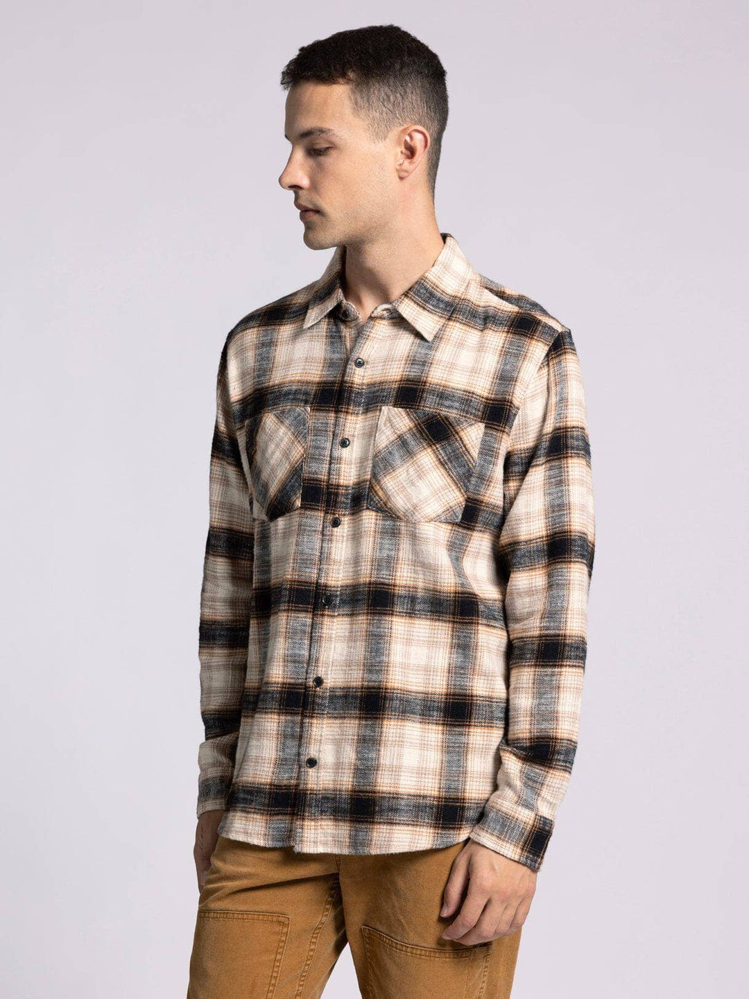 ELK SLUB FLANNEL - Long Sleeve Button Up