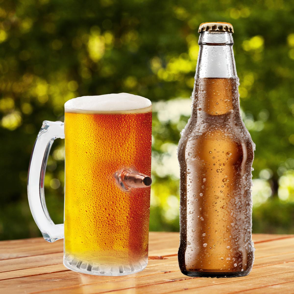 Last Man Standing - Beer Glass 500 ml w/ Bullet, view 3