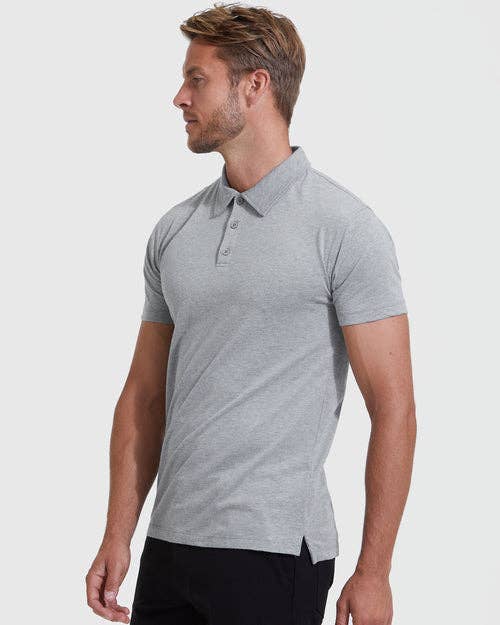 Short Sleeve Shirt | Polo | Heather Gray