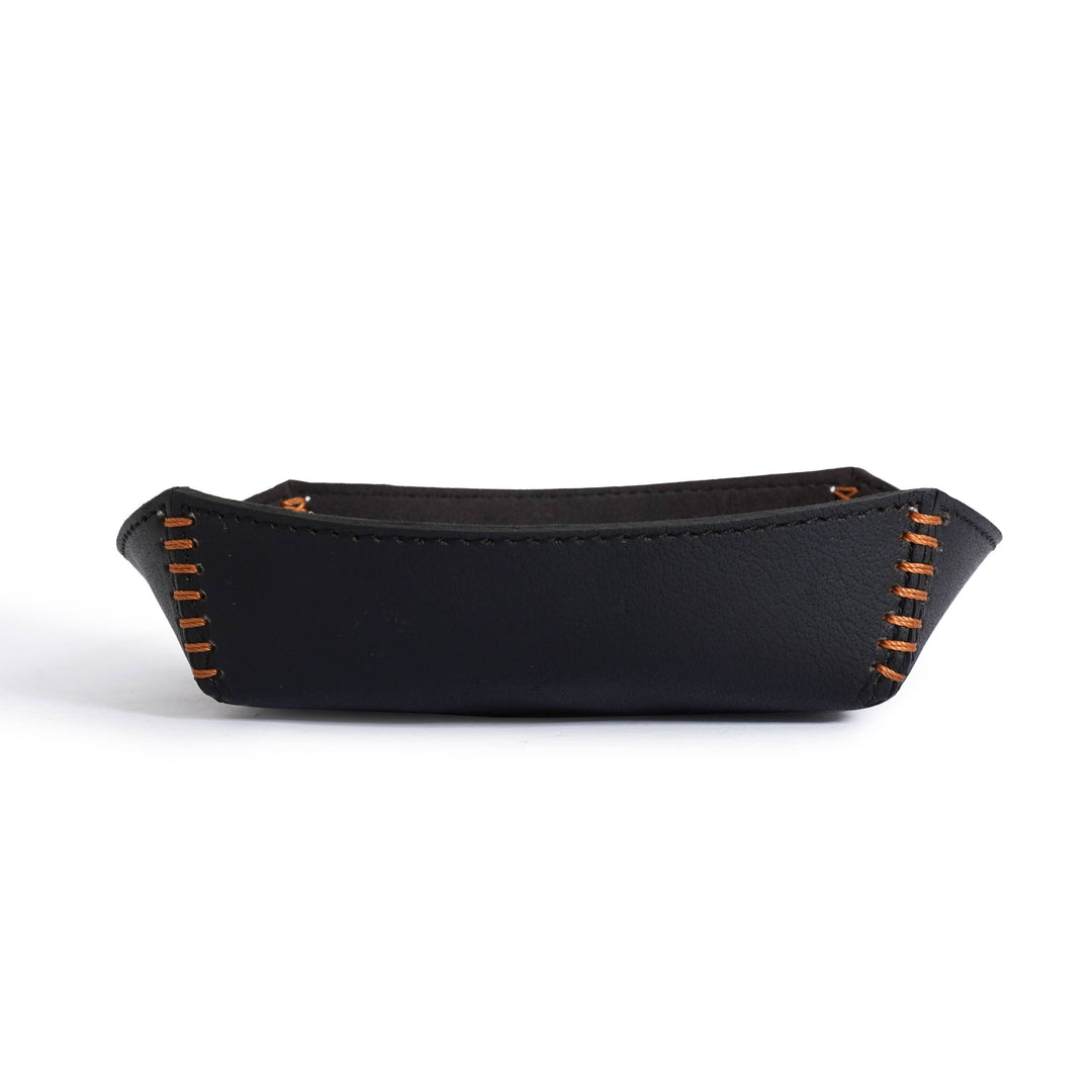 Desk Organizer Leather Valet Dump Tray for Men