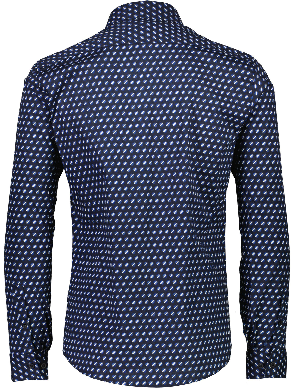Lindbergh - SuperFlex Long Sleeve Slim Fit Shirt in Navy Blue, view 3