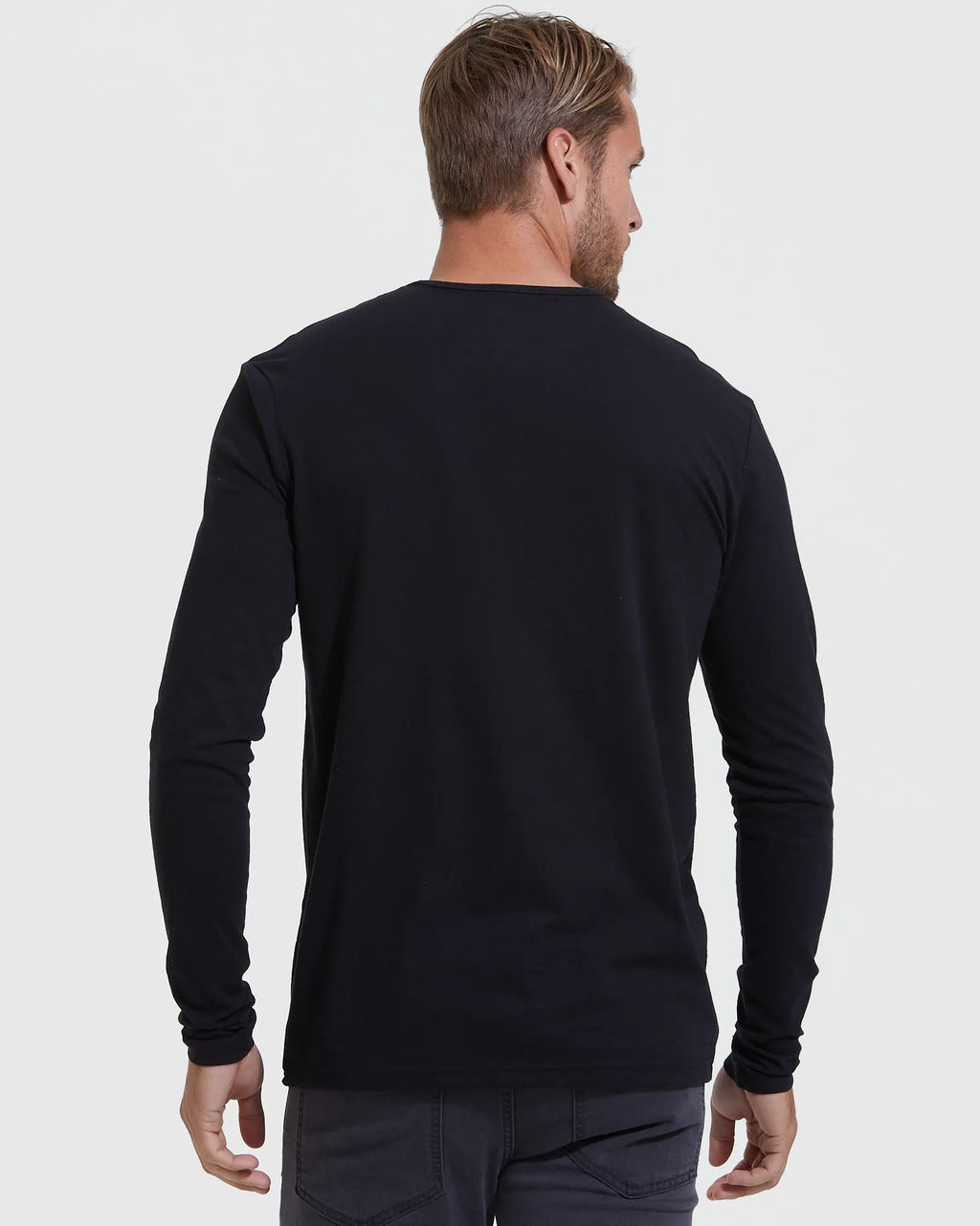 True Classic - Long Sleeve Henley | Black, view 4