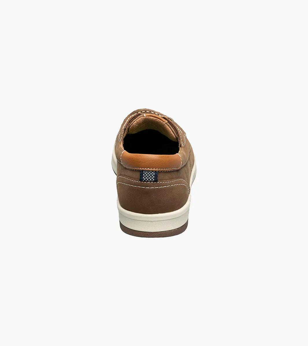 Florsheim - CROSSOVER Elastic Lace Moc Toe Boat Shoe - Rust & Refined