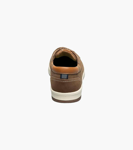 Florsheim - CROSSOVER Elastic Lace Moc Toe Boat Shoe - Rust & Refined