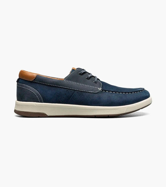 Florsheim - CROSSOVER Elastic Lace Moc Toe Boat Shoe - Rust & Refined