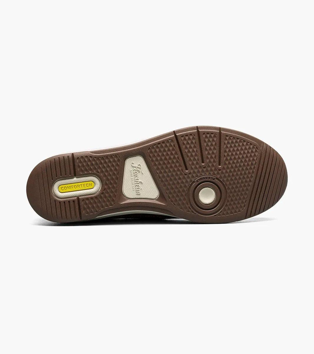Florsheim - CROSSOVER Elastic Lace Moc Toe Boat Shoe - Rust & Refined