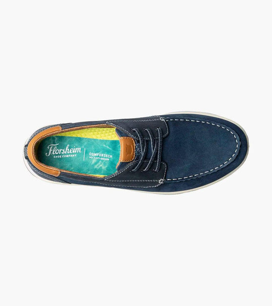 Florsheim - CROSSOVER Elastic Lace Moc Toe Boat Shoe - Rust & Refined