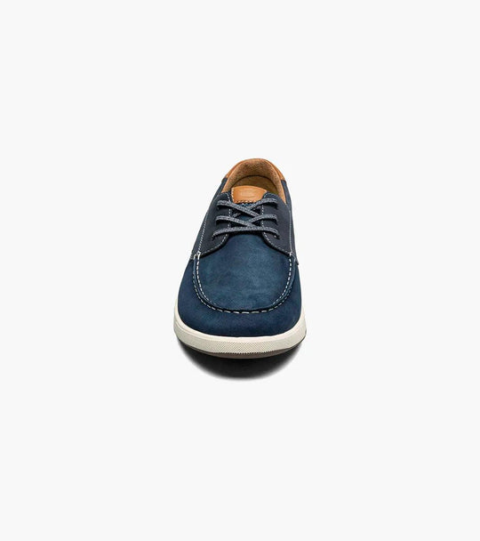 Florsheim - CROSSOVER Elastic Lace Moc Toe Boat Shoe - Rust & Refined