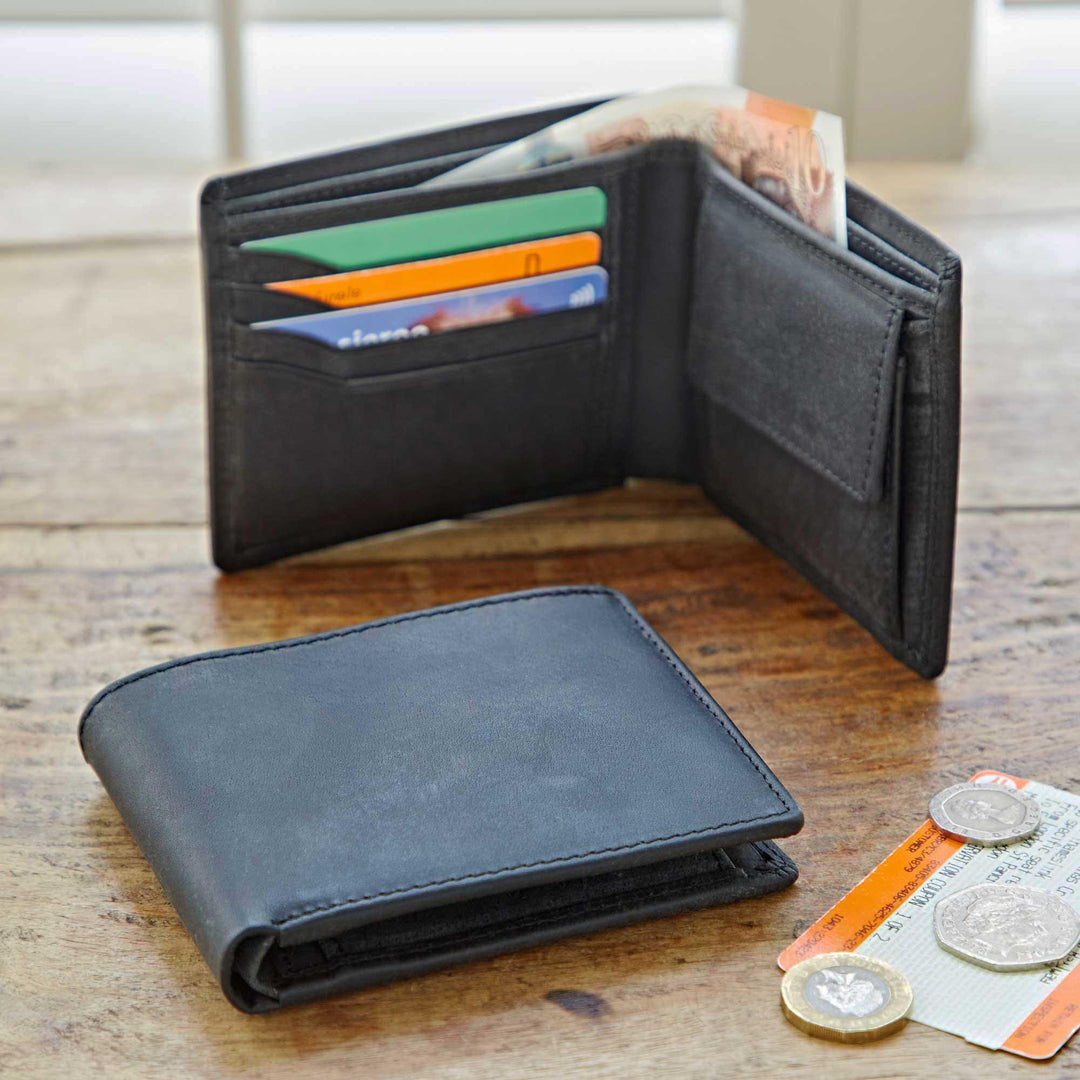 Handmade Buffalo Leather Wallet - Rust & Refined