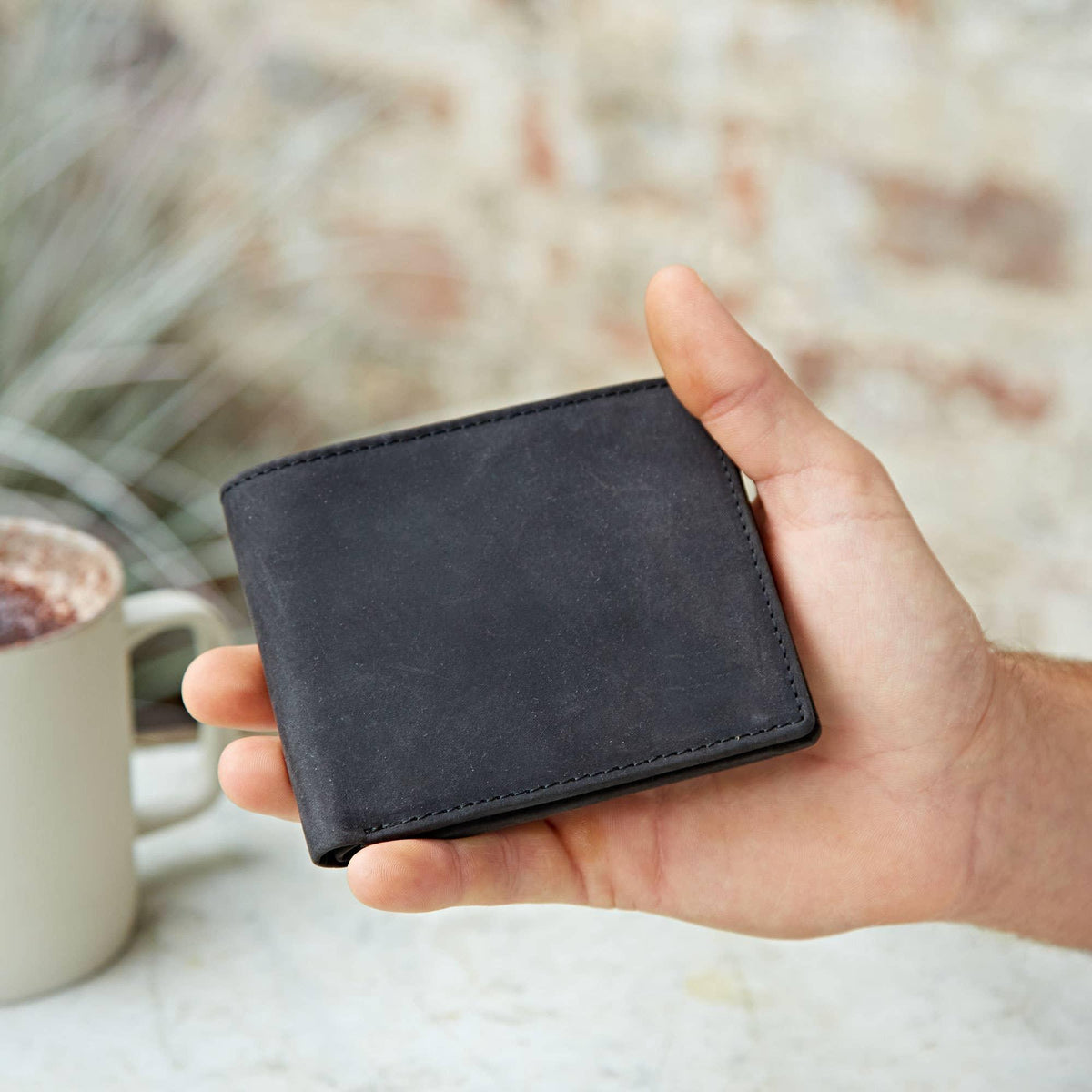 Handmade Buffalo Leather Wallet - Rust & Refined