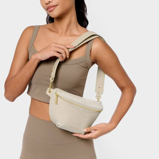 Nylon-Luxe Belt Bag - Chalk