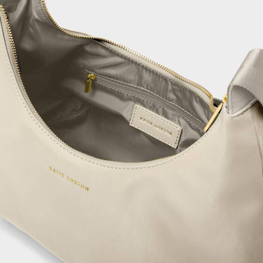 Nylon-Luxe Sling Shoulder Bag - Chalk