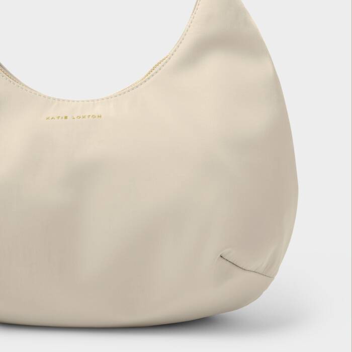 Nylon-Luxe Sling Shoulder Bag - Chalk