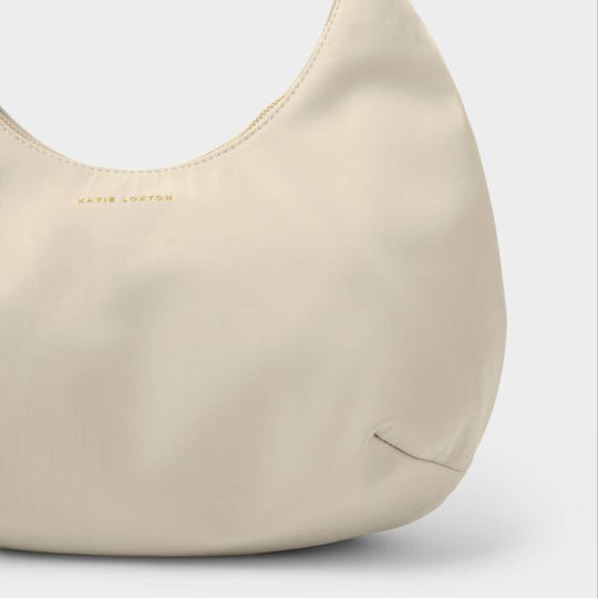 Nylon-Luxe Sling Shoulder Bag - Chalk