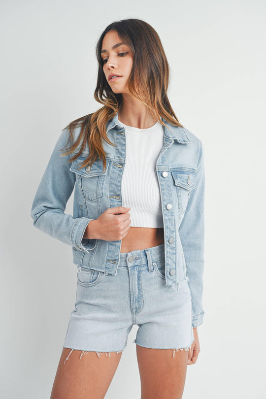 Just USA Jeans - JA199 - LT - Clean Jacket w/ Fray - Rust & Refined