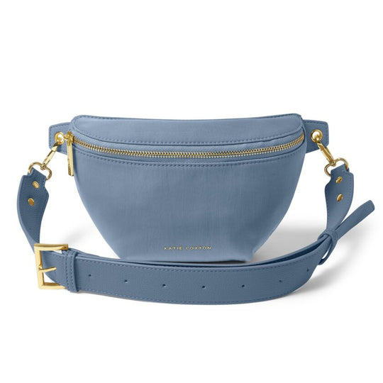 Nylon-Luxe Belt Bag in Blue Skye