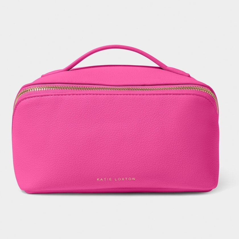 Medium Make Up and Toiletry Bag in Magenta