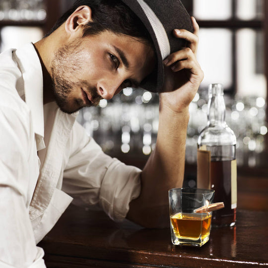 Last Man Standing Whiskey Glass w/ Bullet - Rust & Refined