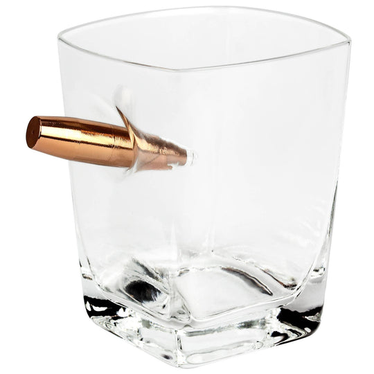 Last Man Standing Whiskey Glass w/ Bullet - Rust & Refined