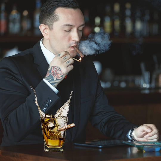Last Man Standing Whiskey Glass w/ Bullet - Rust & Refined