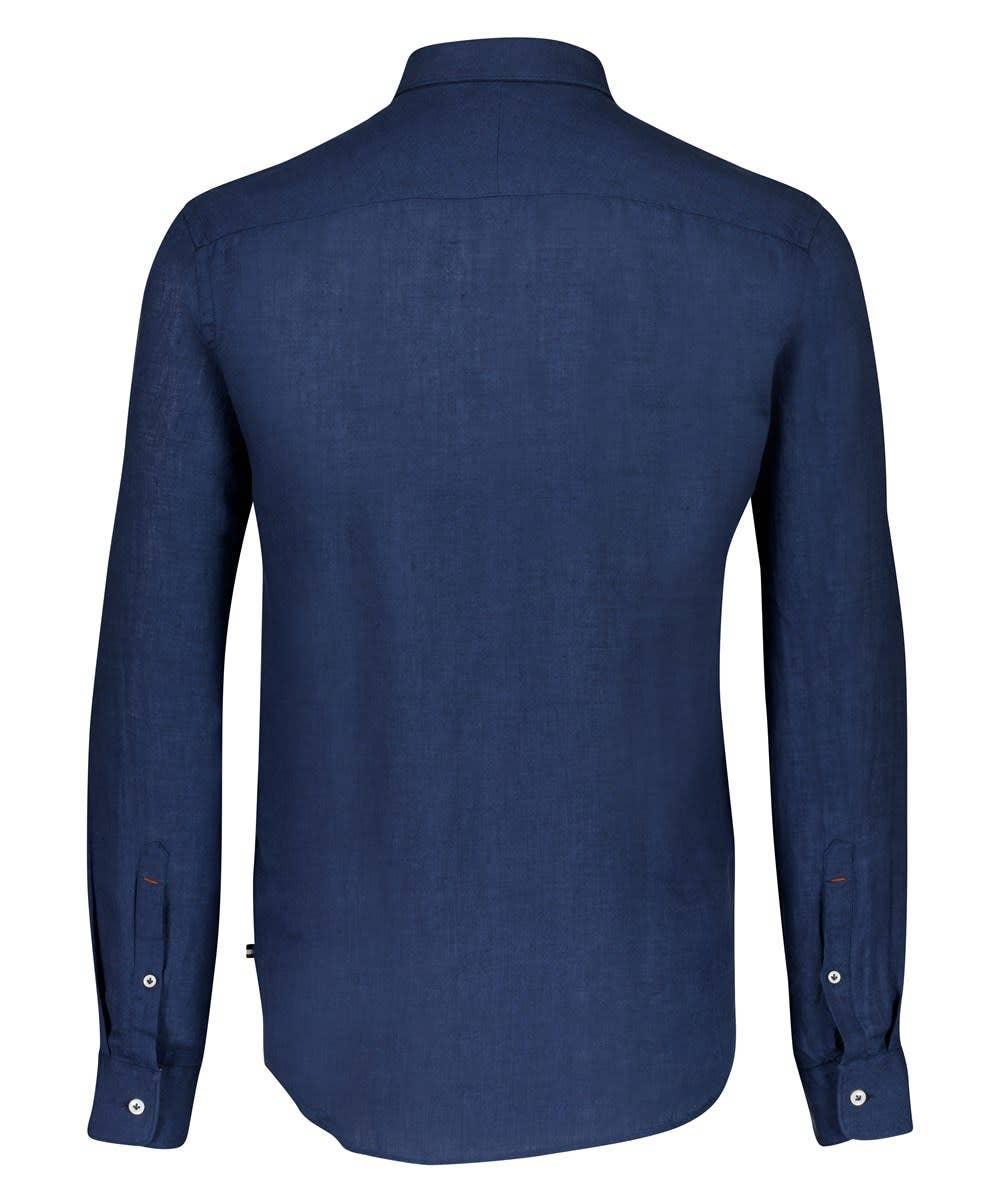 Lindbergh - Long Sleeve Linen Shirt - Rust & Refined