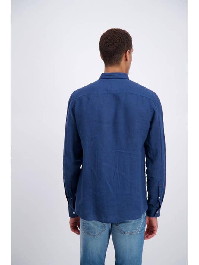 Lindbergh - Long Sleeve Linen Shirt - Rust & Refined