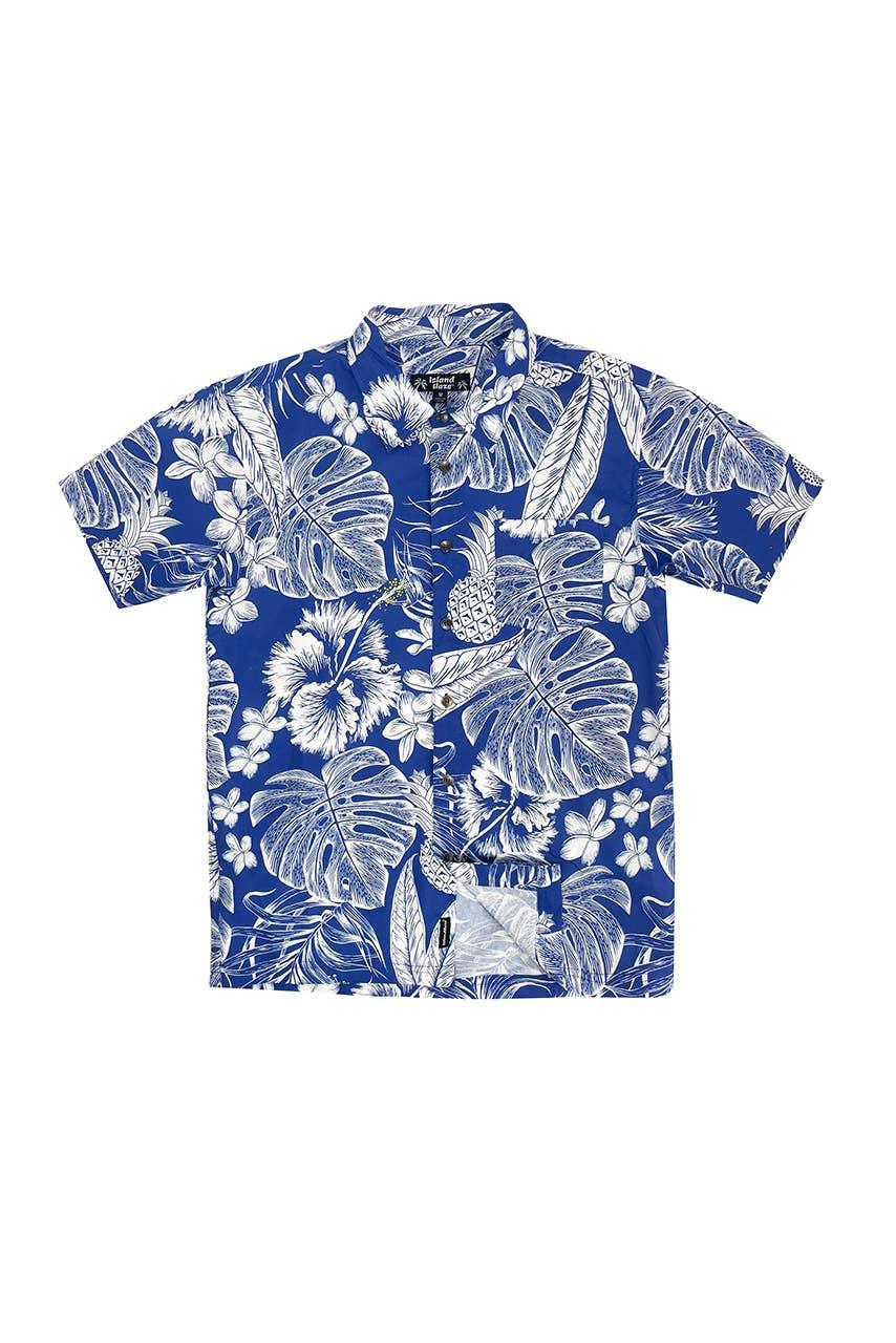 Men's Hawaiian Woven Button Down Shirt - Mint Julep - Rust & Refined