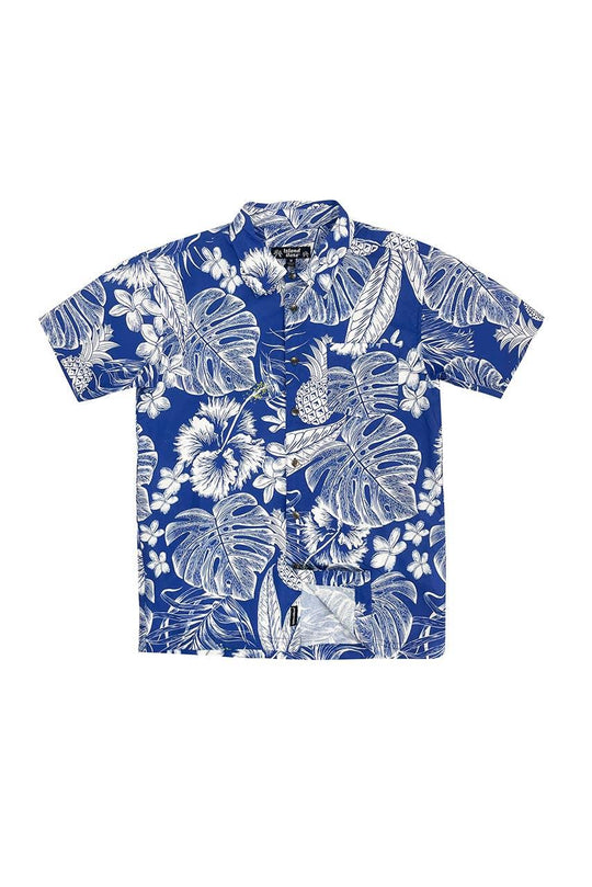 Men's Hawaiian Woven Button Down Shirt - Mint Julep - Rust & Refined