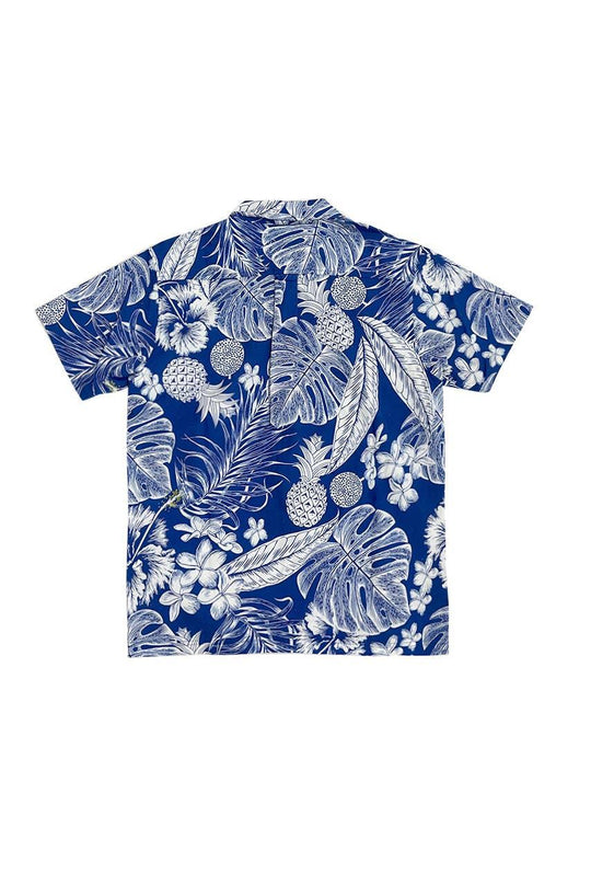Men's Hawaiian Woven Button Down Shirt - Mint Julep - Rust & Refined