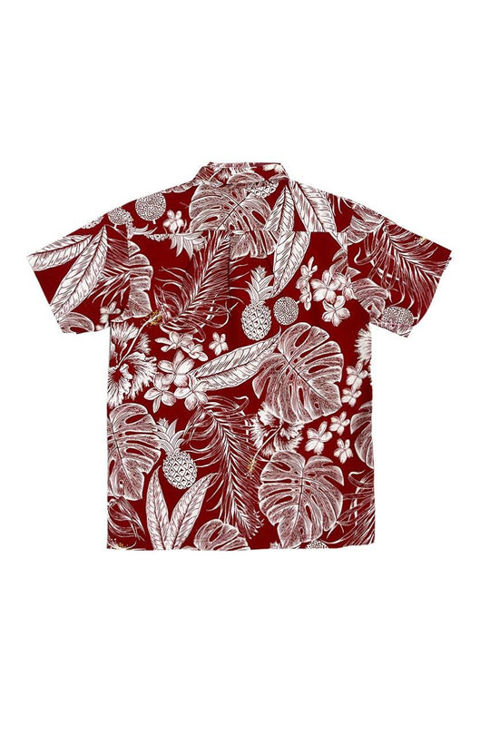 Men's Hawaiian Woven Button Down Shirt - Mint Julep - Rust & Refined