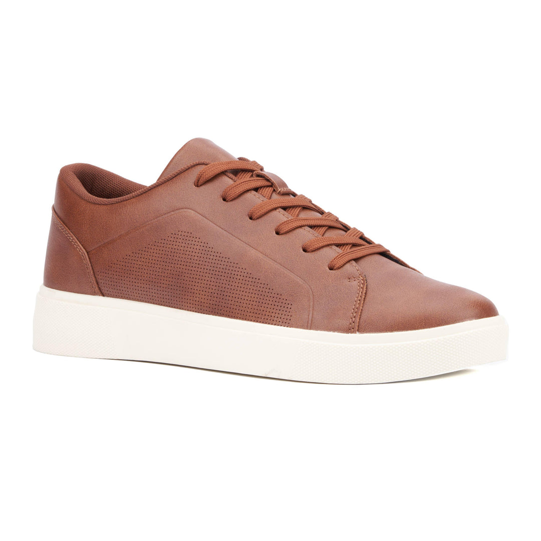 New York & Company Men's Rupertin Low Top Sneakers - Rust & Refined