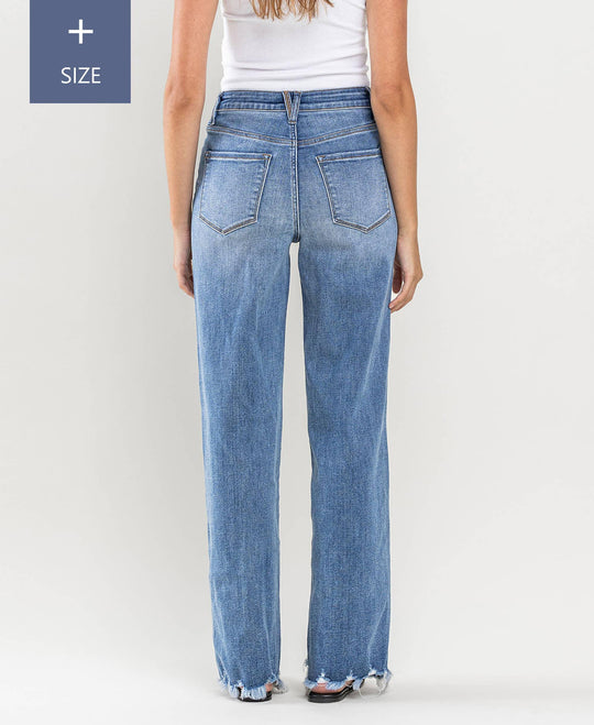 Plus Size Tummy Control Super High Rise Loose Jeans - Rust & Refined